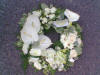 loose white wreath funeral flowers