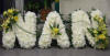 Based letters NAN funeral flowers