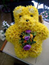 Yellow Teddy Bear Funeral flowers