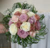 head to head mixed rose bride's bouquet