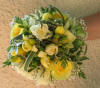 Lemon & cream rose and freesia brides bouquet
