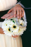 silk cream gerbera bride's handtie bouquet